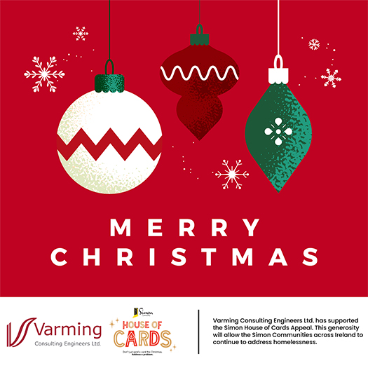 Christmas e-card supporting the Dublin Simon Community House of Cards appeal